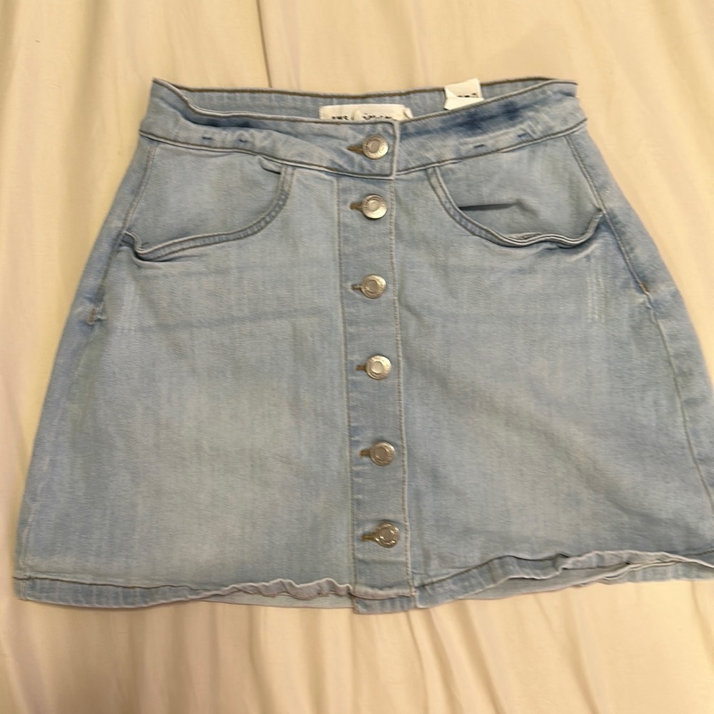 3/$15 Jean button down skirt